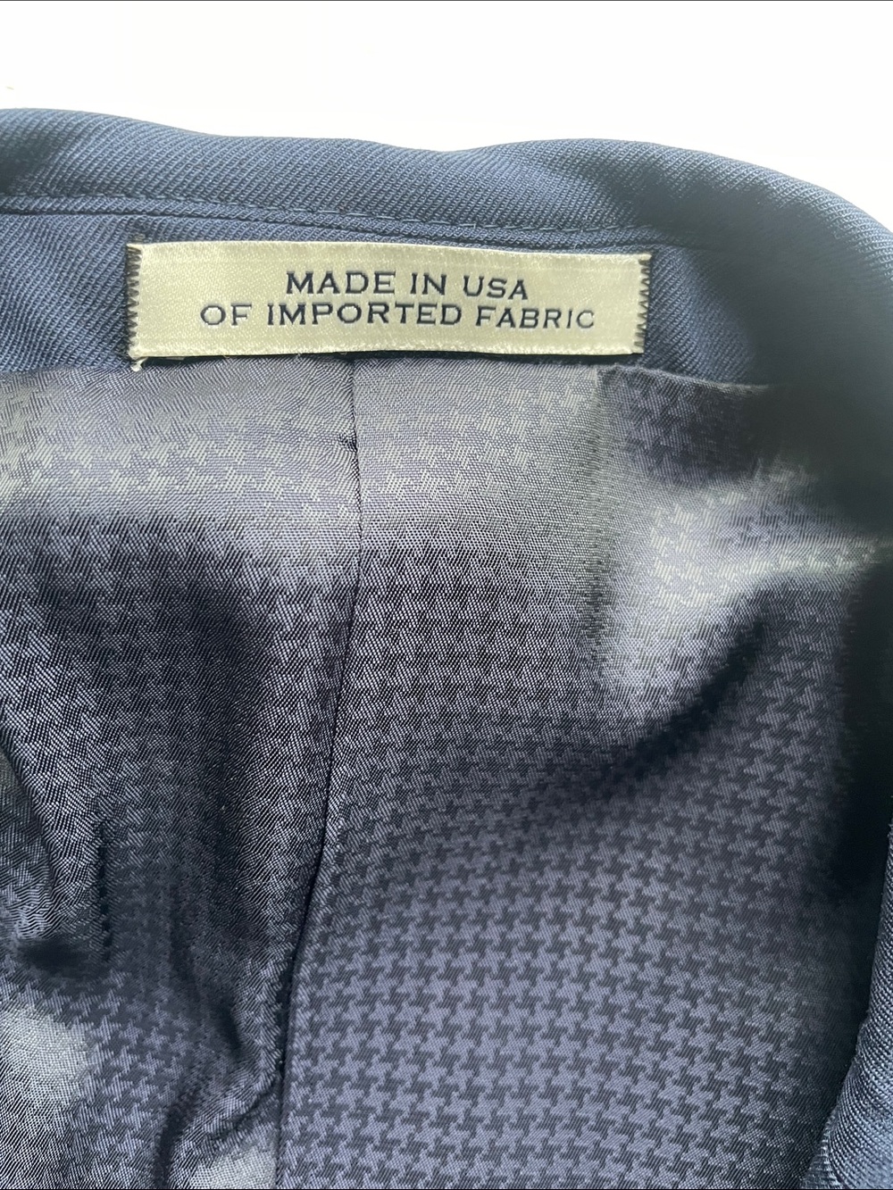 Joseph Abboud Freedom Blue Wool Men's 2-Piece Suit, Size 46L - Picture 12 of 16